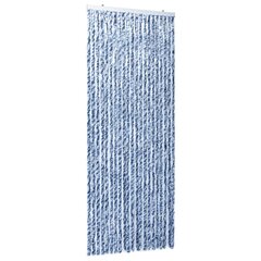 vidaXL Hyönteisverho sininen, valkoinen ja hopea 90x220 cm Chenille hinta ja tiedot | Hyttysverkot | hobbyhall.fi