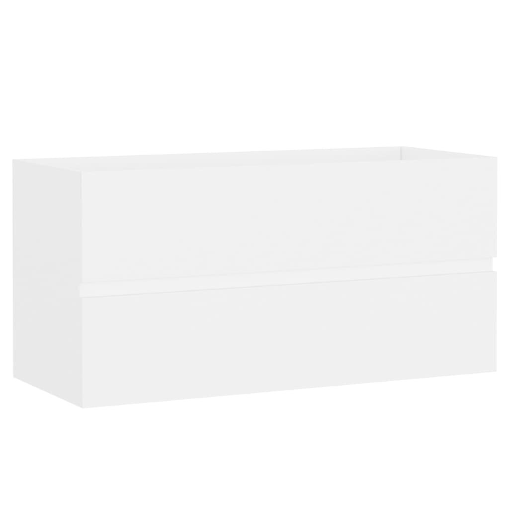 vidaXL Allaskaappi valkoinen 90x38,5x45 cm lastulevy hinta ja tiedot | Kylpyhuonekaapit | hobbyhall.fi