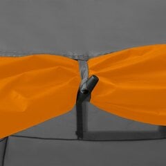 vidaXL Retkeilyteltta iglu 650x240x190 cm 8 henkilöä harmaa ja oranssi hinta ja tiedot | Teltat | hobbyhall.fi
