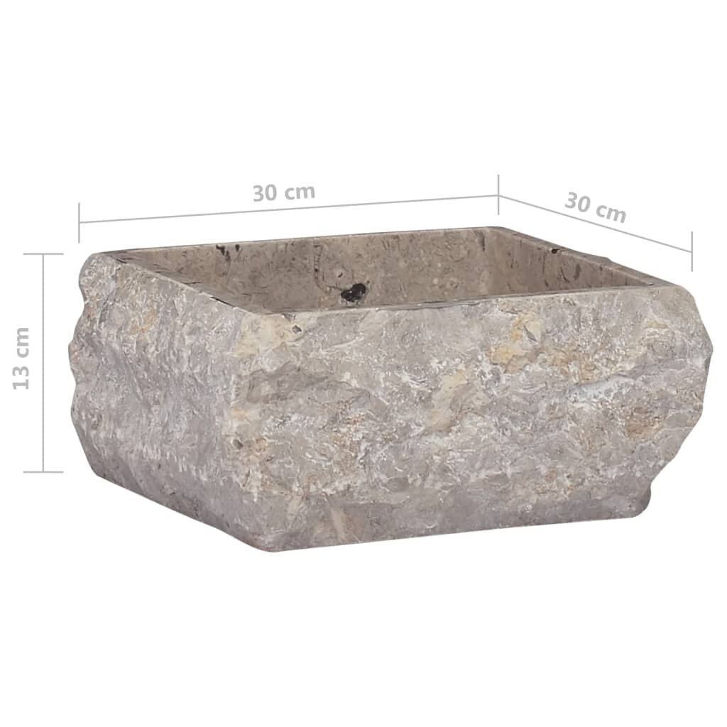 vidaXL Pesuallas harmaa 30x30x13 cm marmori hinta ja tiedot | Pesualtaat | hobbyhall.fi