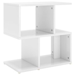 vidaXL Yöpöytä korkeakiilto valkoinen 50x30x51,5 cm lastulevy hinta ja tiedot | Yöpöydät | hobbyhall.fi