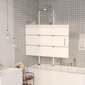 vidaXL Taittuva suihkuseinä ESG 100x140 cm valkoinen hinta ja tiedot | Suihkuseinät ja -ovet | hobbyhall.fi