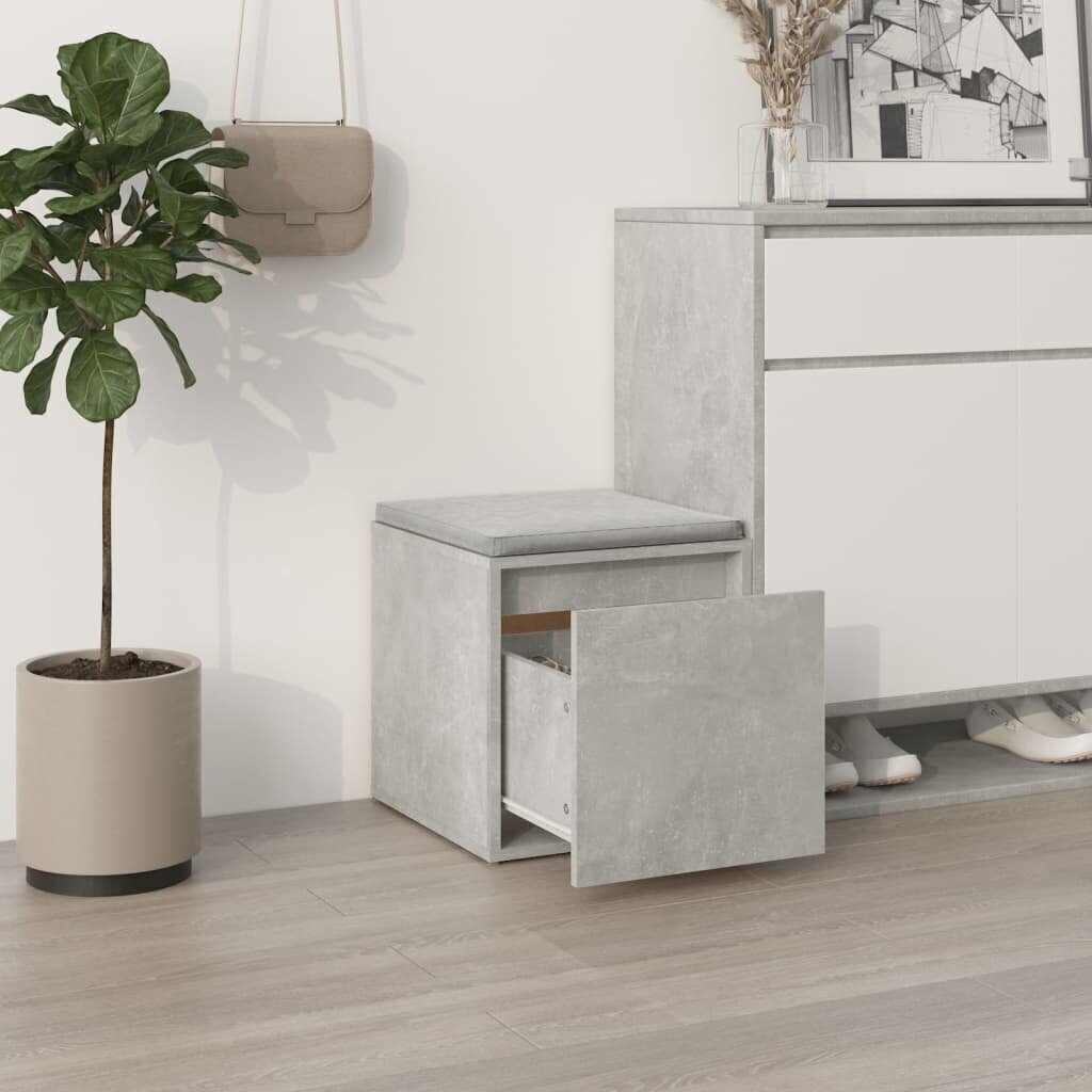 vidaXL Säilytyslaatikko betoninharmaa 40,5x40x40 cm tekninen puu hinta ja tiedot | Säilytyslaatikot ja -korit | hobbyhall.fi