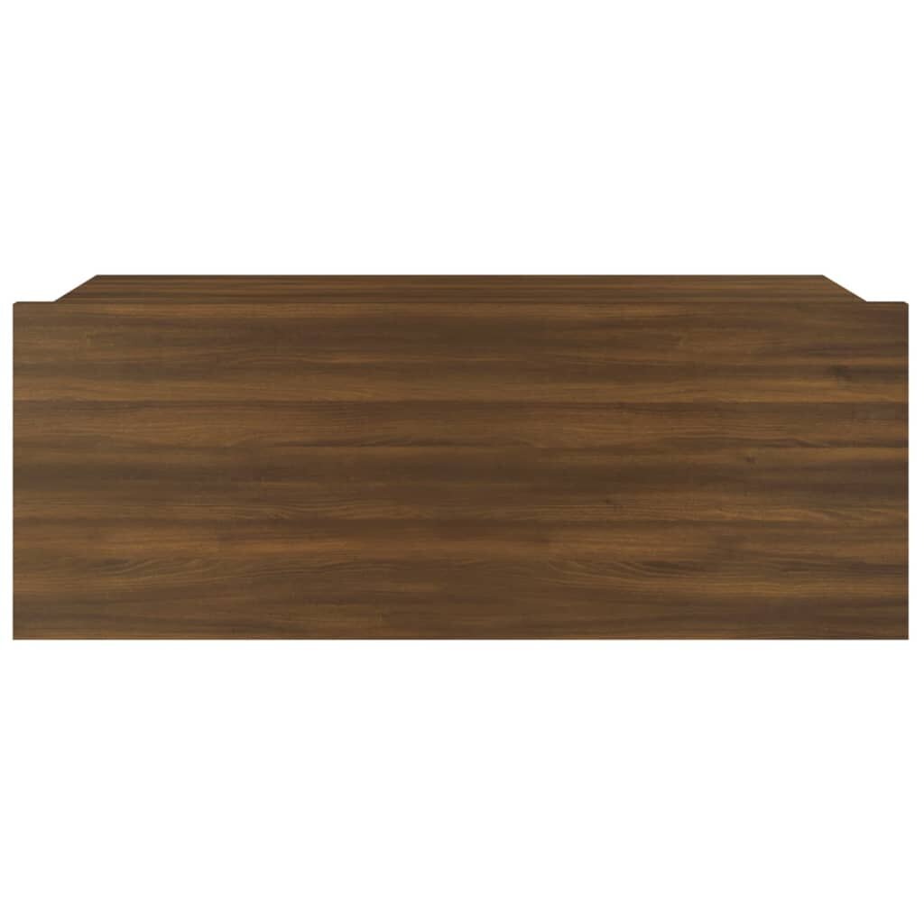 vidaXL Kelluva yöpöytä ruskea tammi 40x30x15 cm tekninen puu hinta ja tiedot | Yöpöydät | hobbyhall.fi