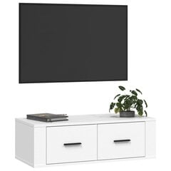 vidaXL Seinäkiinnitettävä TV-taso valkoinen 80x36x25 cm tekninen puu hinta ja tiedot | TV-tasot | hobbyhall.fi