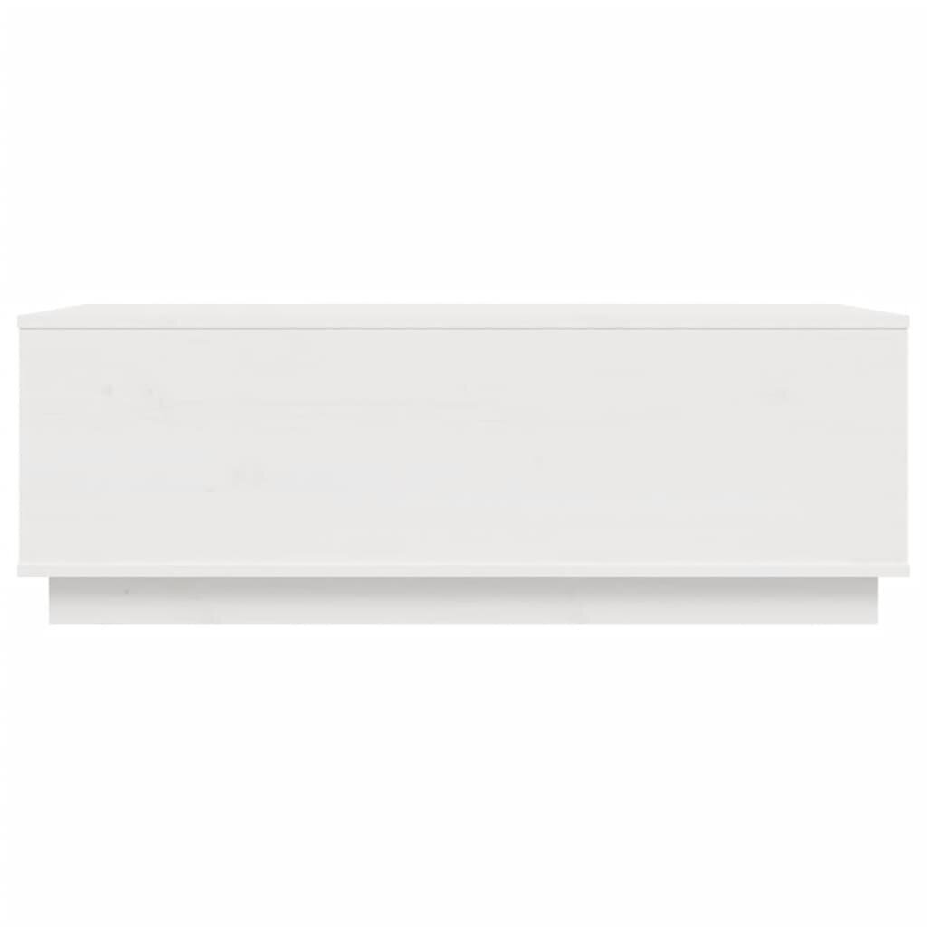 vidaXL Sohvapöytä valkoinen 100x50x35 cm täysi mänty hinta ja tiedot | Sohvapöydät | hobbyhall.fi
