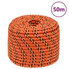 vidaXL Veneköysi oranssi 14 mm 50 m polypropeeni hinta ja tiedot | Lisävarusteet veneisiin ja kajakkeihin | hobbyhall.fi