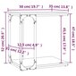 vidaXL Sivupöytä savutammi 50x35x52 cm tekninen puu hinta ja tiedot | Sohvapöydät | hobbyhall.fi