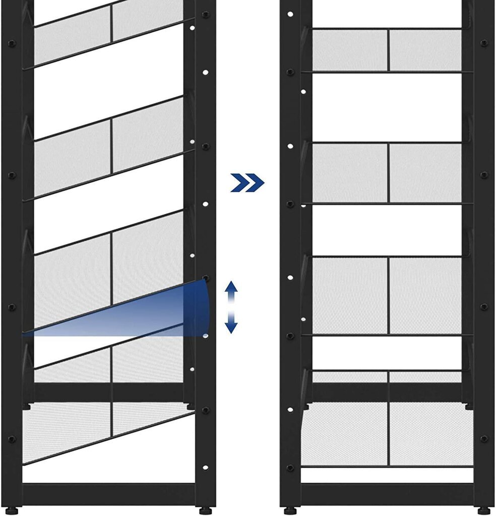 Modulaarinen kenkäkaappi musta 223 cm hinta ja tiedot | Kenkäkaapit ja -hyllyt | hobbyhall.fi