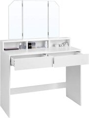 Pukeutumispöytä, jossa on kolmiosainen peili 100 cm GLAMOUR hinta ja tiedot | Peilipöydät | hobbyhall.fi