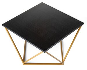 Sohvapöytä kaareva 60 cm kulta musta hinta ja tiedot | Sohvapöydät | hobbyhall.fi