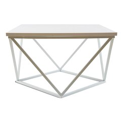 Sohvapöytä kaareva 60 cm valkoinen hinta ja tiedot | Sohvapöydät | hobbyhall.fi