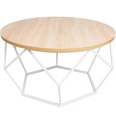 Sohvapöytä Diamond 70 cm kirkkaan valkoinen hinta ja tiedot | Sohvapöydät | hobbyhall.fi