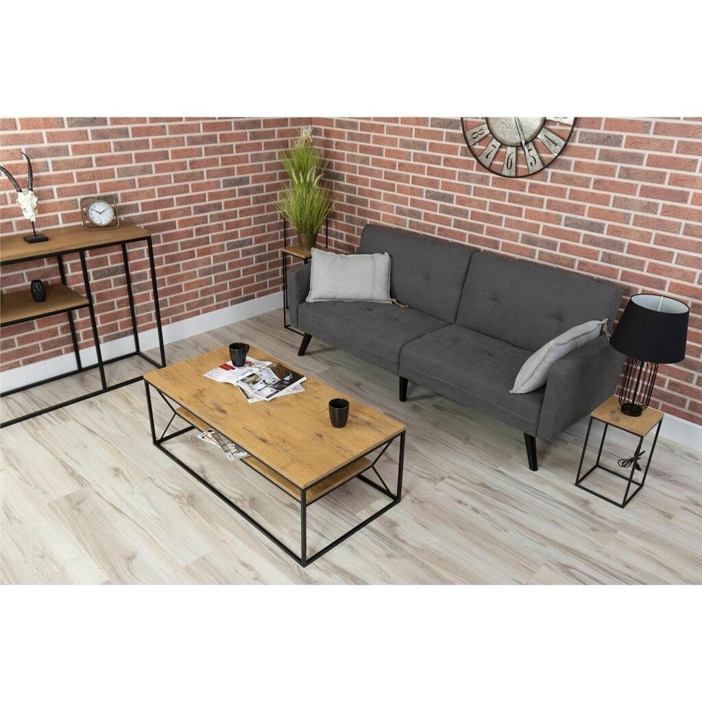 Sohvapöytä hyllyllä 120x60cm BasicLoft hinta ja tiedot | Sohvapöydät | hobbyhall.fi