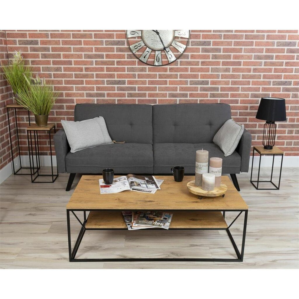 Sohvapöytä hyllyllä 120x60cm BasicLoft hinta ja tiedot | Sohvapöydät | hobbyhall.fi