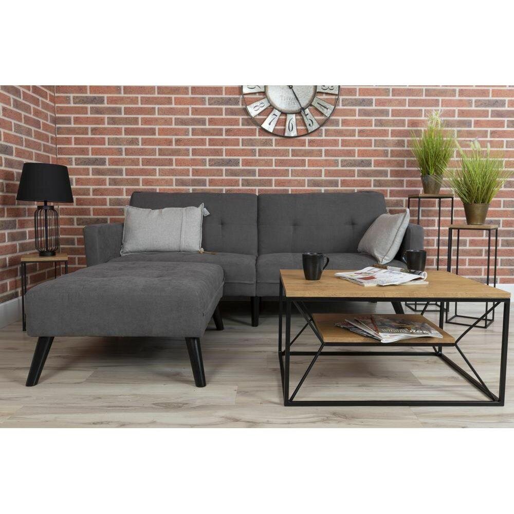 Sohvapöytä hyllyllä 80x60 cm BasicLoft hinta ja tiedot | Sohvapöydät | hobbyhall.fi