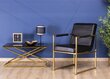 Saliba Gold Black sohvapöytä 90 cm hinta ja tiedot | Sohvapöydät | hobbyhall.fi
