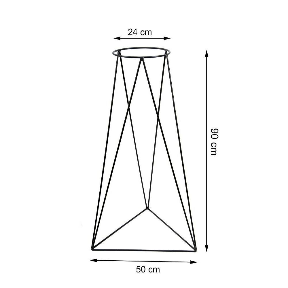 Moderni seisova kukkapenkki 90 cm musta hinta ja tiedot | Kukkatelineet ja kukkapöydät | hobbyhall.fi