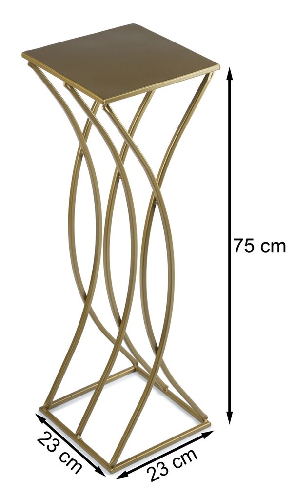 Kukkapenkki moderni jalusta kulta 75 cm hinta ja tiedot | Kukkatelineet ja kukkapöydät | hobbyhall.fi