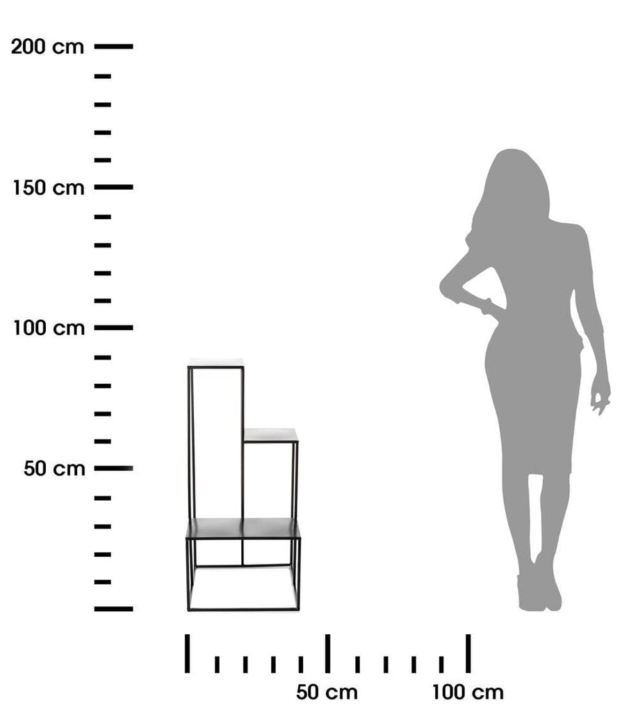 Kukkapenkki moderni musta jalusta 85 cm hinta ja tiedot | Kukkatelineet ja kukkapöydät | hobbyhall.fi