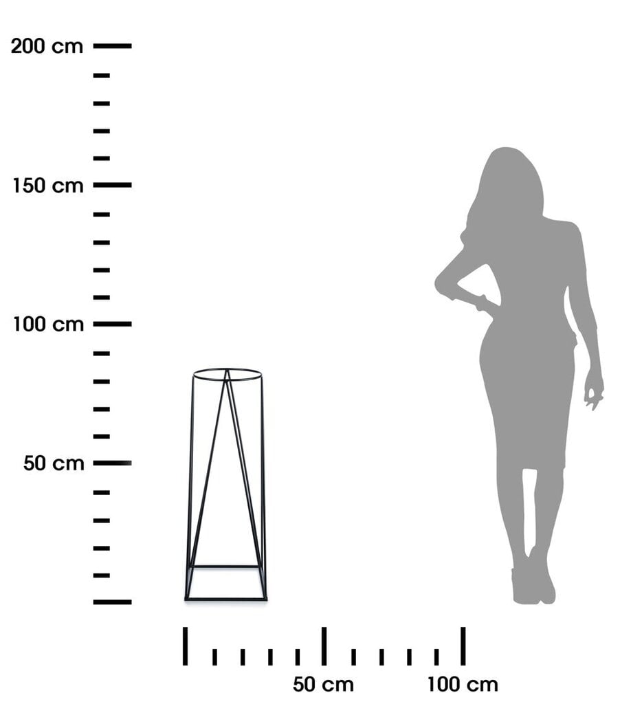 Moderni seisova kukkapenkki 80 cm metallia hinta ja tiedot | Kukkatelineet ja kukkapöydät | hobbyhall.fi
