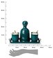 Kuppikarahvi ja tarjotin Kendi Green hinta ja tiedot | Lasit, mukit ja kannut | hobbyhall.fi