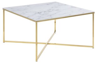 Falchetto Kultainen marmoripöytä 80x80 cm Falchetto Gold Marble table 80x80 cm hinta ja tiedot | Sohvapöydät | hobbyhall.fi