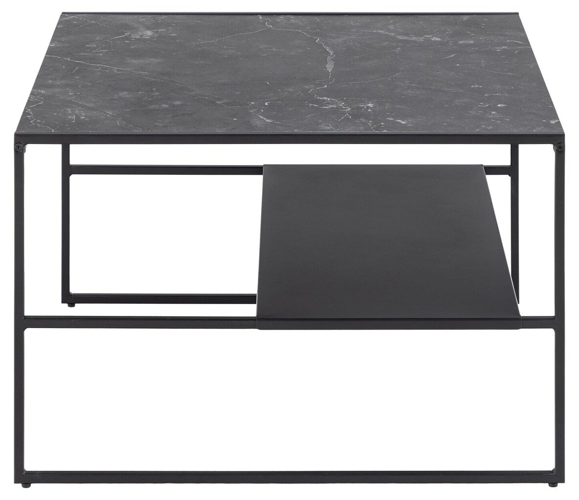 Bolland musta marmoripöytä 70x70 cm hinta ja tiedot | Sohvapöydät | hobbyhall.fi