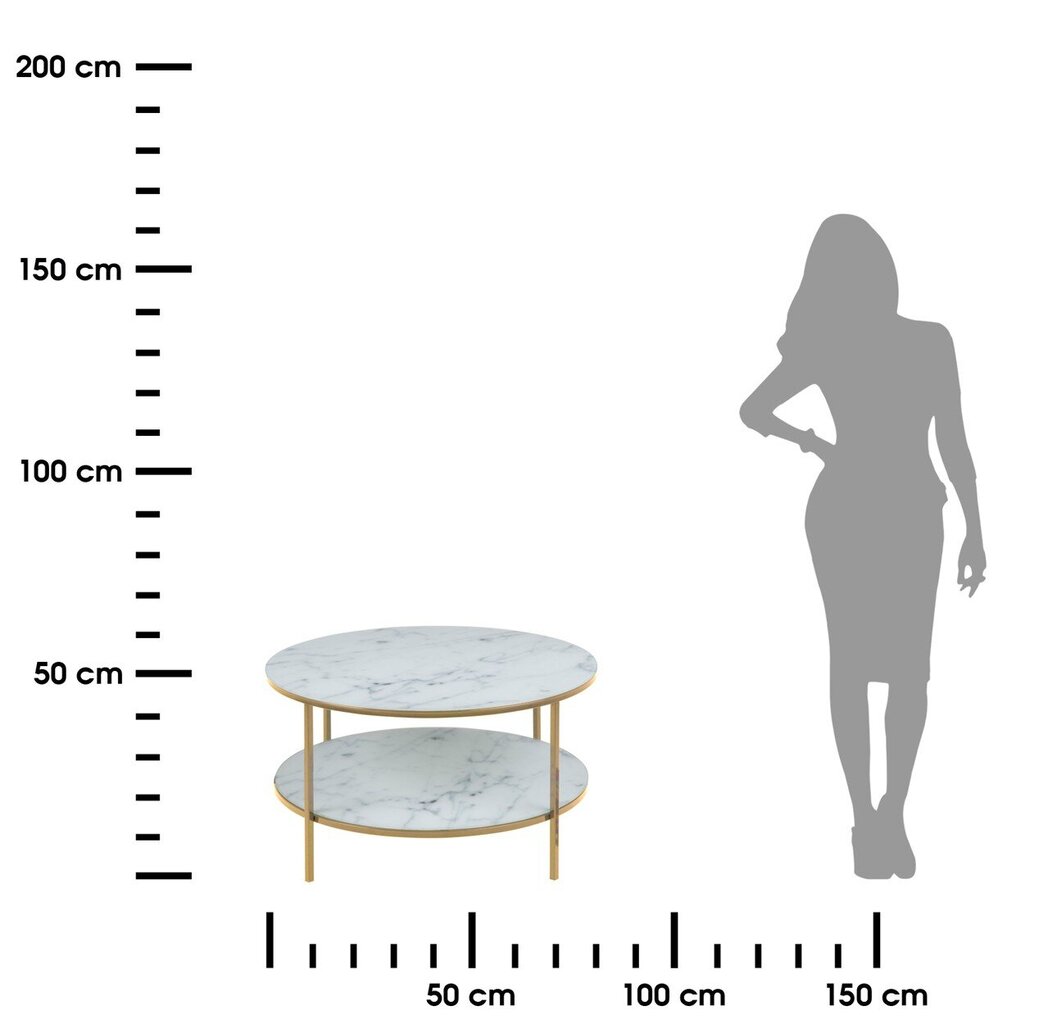 Falchetto Kultainen marmoripöytä hinta ja tiedot | Sohvapöydät | hobbyhall.fi
