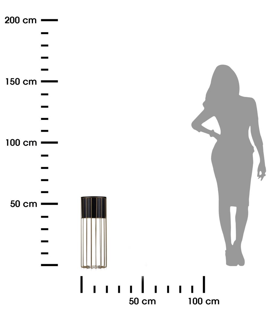 Kukkapenkki moderni 55 kulta musta hinta ja tiedot | Kukkatelineet ja kukkapöydät | hobbyhall.fi