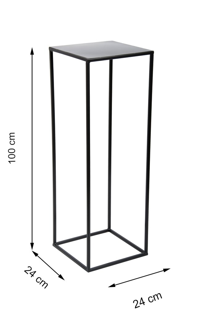 Moderni musta 70 cm seisova kukkapenkki hinta ja tiedot | Kukkatelineet ja kukkapöydät | hobbyhall.fi