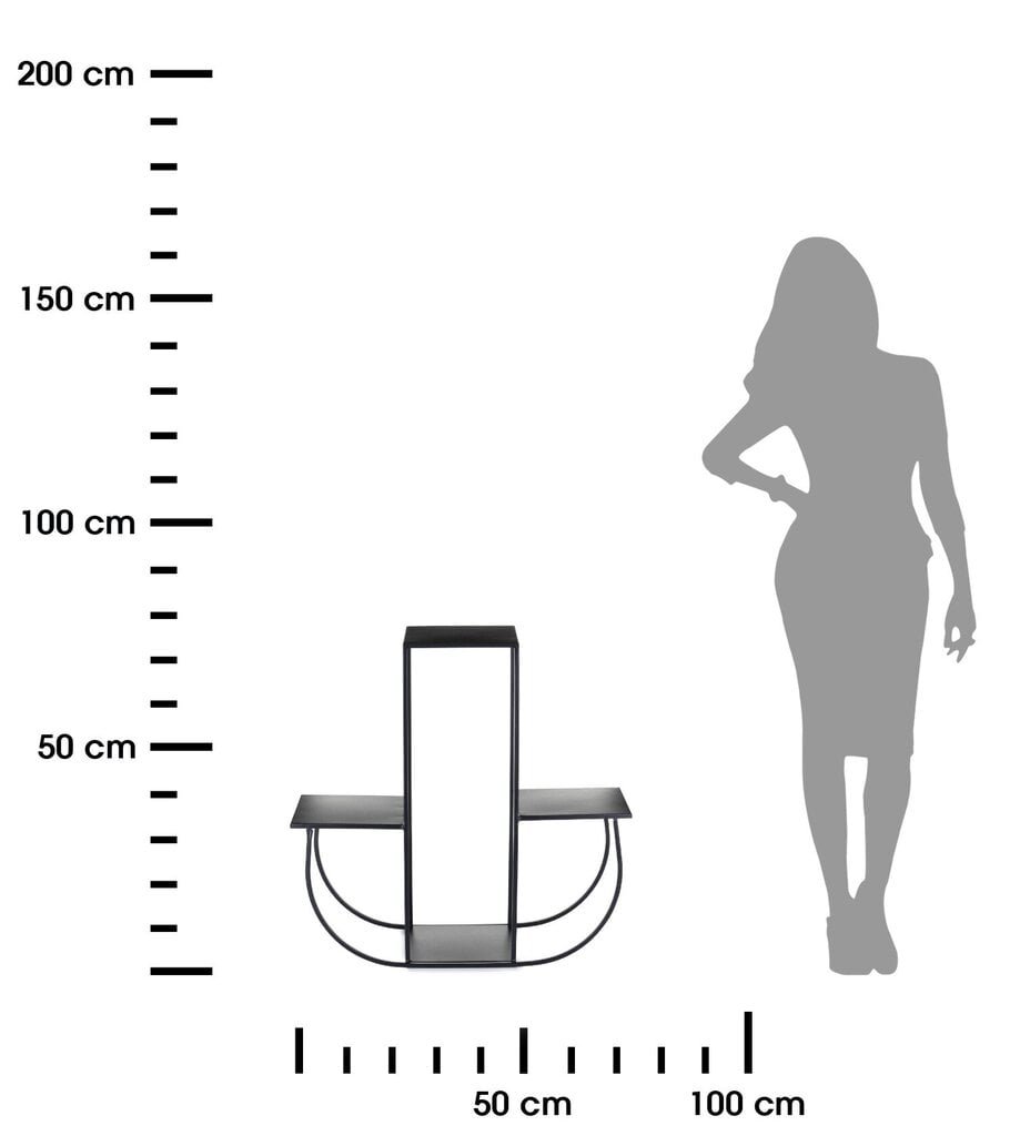 ARKA 70 cm musta teollinen kukkapenkki hinta ja tiedot | Kukkatelineet ja kukkapöydät | hobbyhall.fi