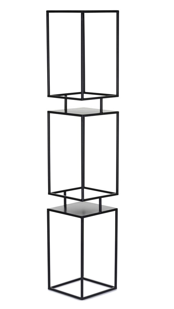 Musta metallinen kukkateline pinottu 134 cm LOFT hinta ja tiedot | Kukkatelineet ja kukkapöydät | hobbyhall.fi