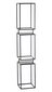 Musta metallinen kukkateline pinottu 134 cm LOFT hinta ja tiedot | Kukkatelineet ja kukkapöydät | hobbyhall.fi