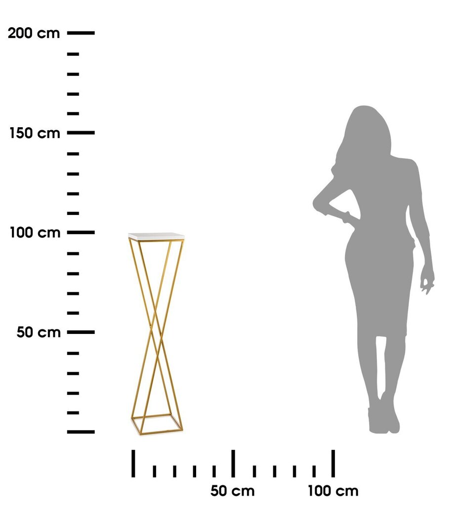 Kukkateline 100 cm valkoinen LOFT hinta ja tiedot | Kukkatelineet ja kukkapöydät | hobbyhall.fi