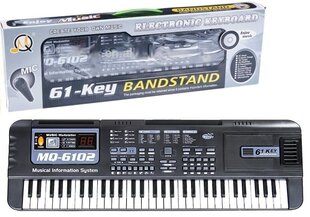 Piano- ja mikrofonisarja MQ-6102, musta hinta ja tiedot | Kehittävät lelut | hobbyhall.fi