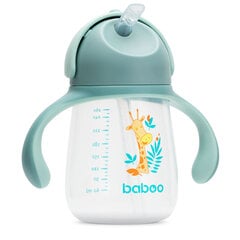 Baboo muki silikonipillillä, 260 ml, safari, vihreä, 9 kk+ hinta ja tiedot | Tuttipullot ja tarvikkeet | hobbyhall.fi