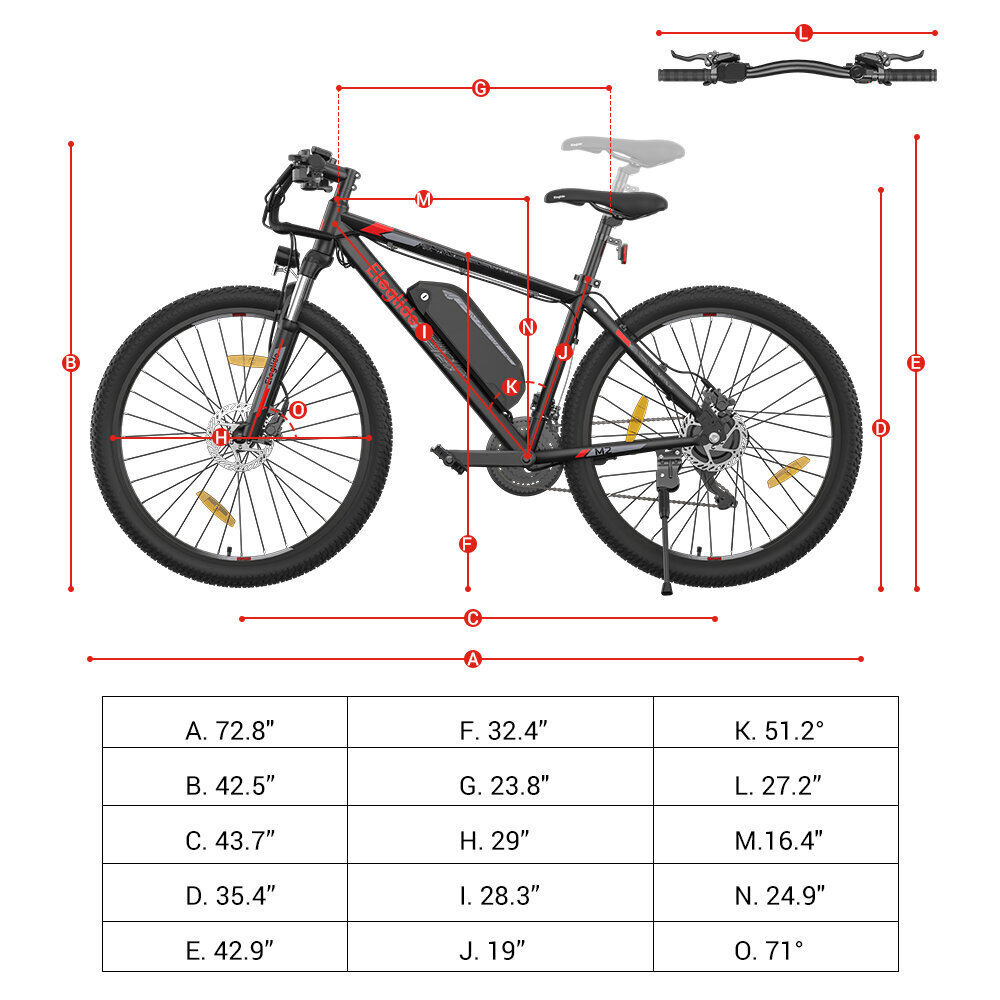 Sähköpyörä Eleglide M2, 29", musta, 250W, 15Ah hinta ja tiedot | Sähköpyörät | hobbyhall.fi