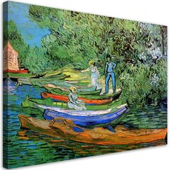 Kankaalle maalaus, Vincent Van Gogh, veneet Oise -joen lautakunnalla hinta ja tiedot | Taulut | hobbyhall.fi