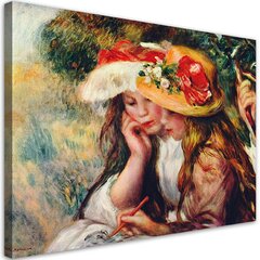 Kankaalle maalaus, Pierre Auguste Renoir, kaksi piirto tyttöä hinta ja tiedot | Taulut | hobbyhall.fi