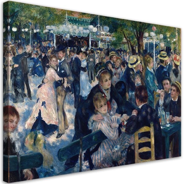 Kankaalle maalaus, Pierre Auguste Renoir, tanssi Mulen de la Galet Café