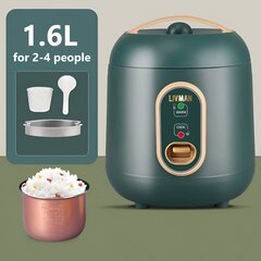 2in1 LIVMAN A1 riisinkeitto- ja höyrytyskattila, 1,6L hinta ja tiedot | LIVMAN Keittiön pienkoneet | hobbyhall.fi