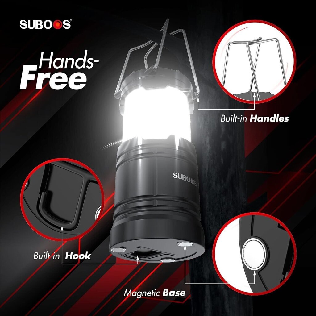 SUBOOS paristokäyttöiset LED-valaisimet (2 kpl) hinta ja tiedot | Retkilamput | hobbyhall.fi