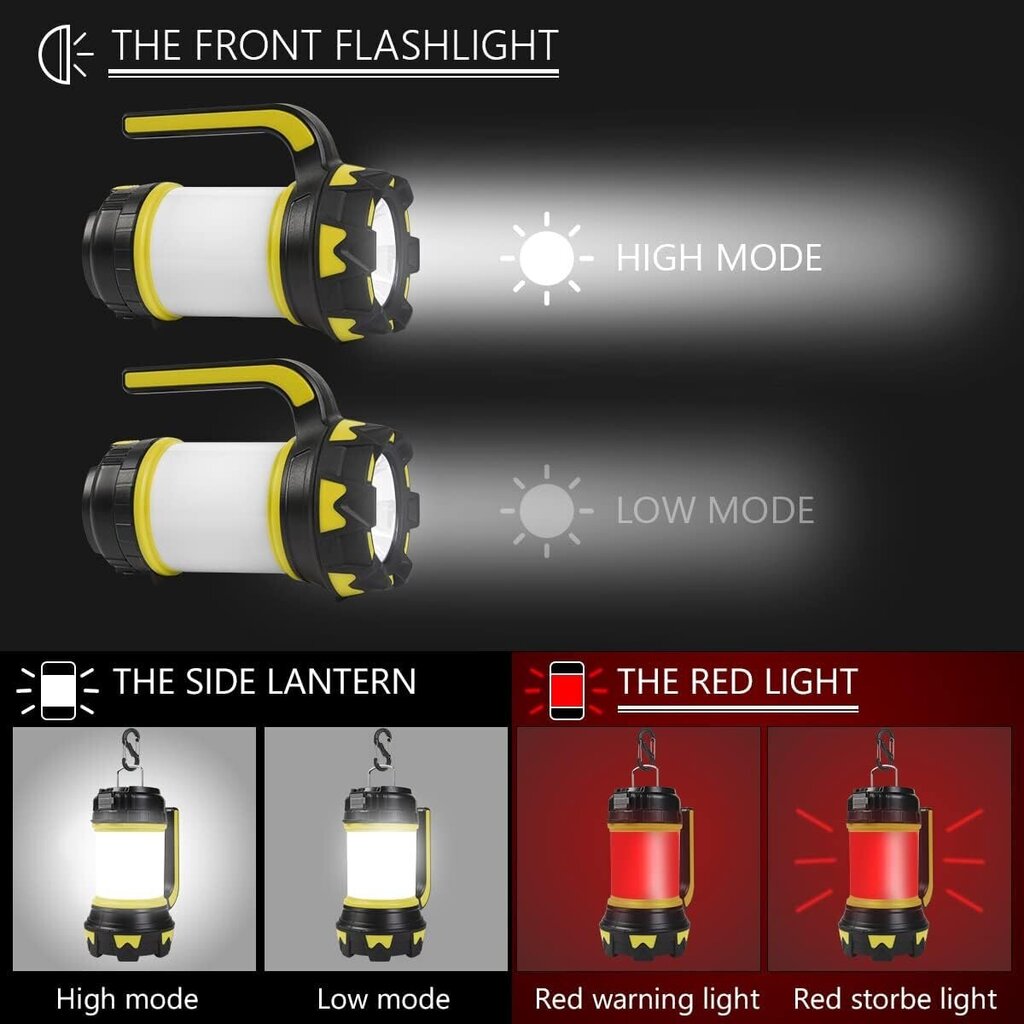 Flintronic LED ladattava retkeilyvalaisin, 3600 mAh hinta ja tiedot | Retkilamput | hobbyhall.fi