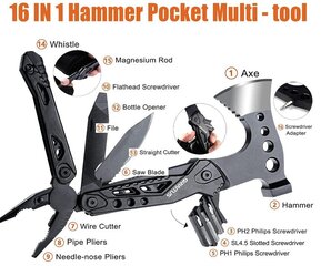 Giriaitus 16 in 1 monitoimityökalu hinta ja tiedot | Monitoimityökalut ja veitset retkeilyyn | hobbyhall.fi