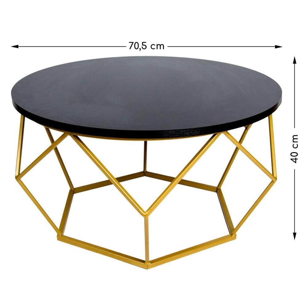 Diamond sohvapöytä 70 cm kulta musta hinta ja tiedot | Sohvapöydät | hobbyhall.fi