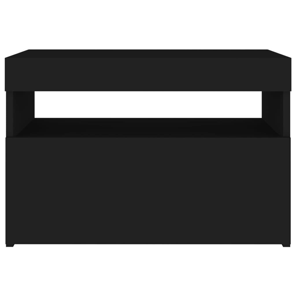 vidaXL TV-taso LED-valoilla musta 60x35x40 cm hinta ja tiedot | TV-tasot | hobbyhall.fi