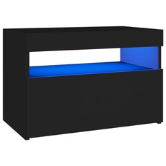 vidaXL TV-taso LED-valoilla musta 60x35x40 cm hinta ja tiedot | TV-tasot | hobbyhall.fi