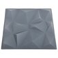 vidaXL 3D-seinäpaneelit 48 kpl 50x50 cm timantinharmaa 12 m² hinta ja tiedot | Sisustuspaneelit | hobbyhall.fi