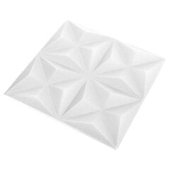 vidaXL 3D-seinäpaneelit 12 kpl 50x50 cm valkoinen origami 3 m² hinta ja tiedot | Sisustuspaneelit | hobbyhall.fi